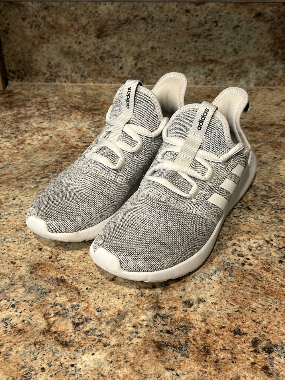 Women's Adidas Cloudfoam Pure 2.0 Shoes - White/Black Size 8 Running Sneakers